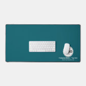 Logo en Bedrijfsgegevens Custom Blauwgroen Desk Ma Bureaumat (Keyboard & Muis)