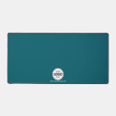 Logo en Bedrijfsgegevens Custom Blauwgroen Desk Ma Bureaumat (Voorkant)