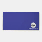 Logo en Bedrijfsgegevens Custom Blue Desk Mat (Voorkant)