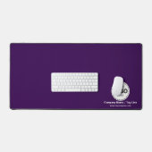 Logo en Bedrijfsgegevens Custom Paarse Desk Mat (Keyboard & Muis)
