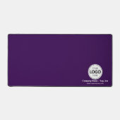 Logo en Bedrijfsgegevens Custom Paarse Desk Mat (Voorkant)