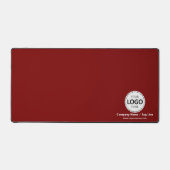 Logo en Bedrijfsgegevens Custom Red Desk Mat (Voorkant)