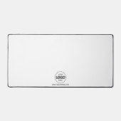 Logo en Bedrijfsgegevens Custom White Desk Mat (Voorkant)