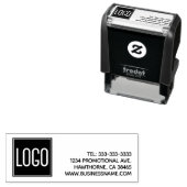 Logo en bedrijfsgegevens  zelfinktende stempel (In situ)