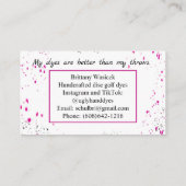 Logo en bedrijfsinformatie verven visitekaartje (Achterkant)