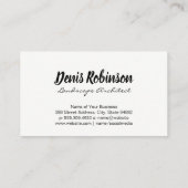 Logo en bladeren visitekaartje (Achterkant)