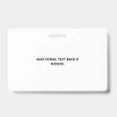 Logo en foto-ID van rode witte hulphond Badge (Achterkant)