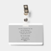 logo en fotonaamlabel badge (Back with Clip)