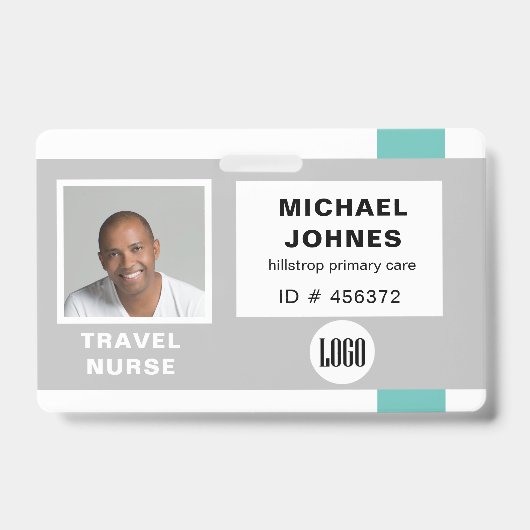 logo en fotonaamlabel badge (Voorzijde)