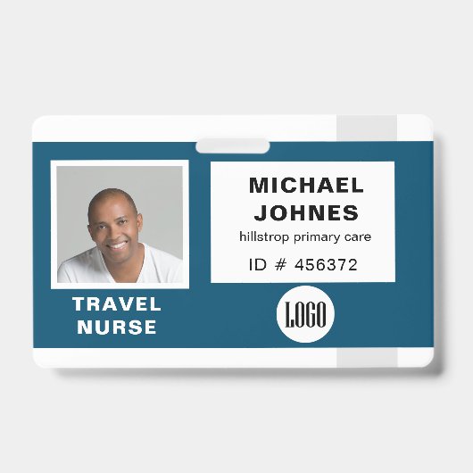 logo en fotonaamlabel badge (Voorzijde)