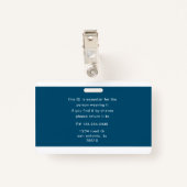 logo en fotonaamlabel badge (Achterkant met clip)