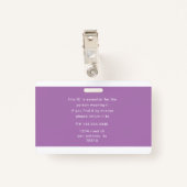 logo en fotonaamlabel badge (Achterkant met clip)