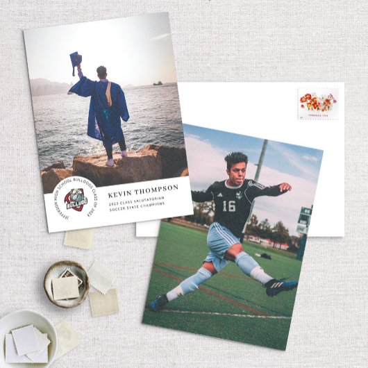 Logo en foto's Afstuderen Aankondiging