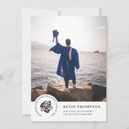 Logo en foto's Afstuderen Aankondiging (Voorkant)