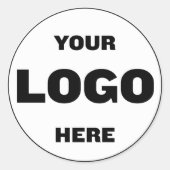 Logo en functietitel | Moderne minimalist Ronde Sticker (Voorkant)
