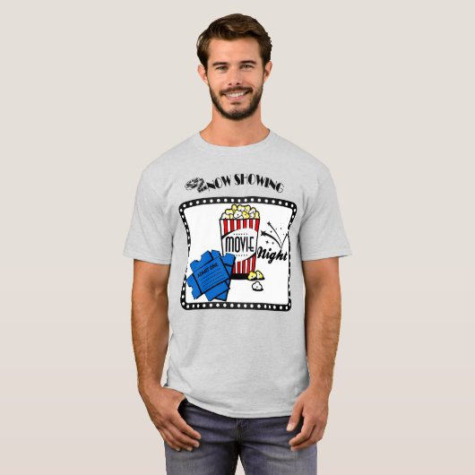 Logo en grafische weergave van films  t-shirt (Voorkant volledig)