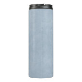 Logo en informatie bedrijf | Blauwe achtergrond op Thermosbeker (Achterkant)