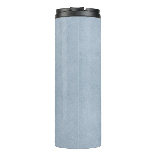 Logo en informatie bedrijf | Blauwe achtergrond op Thermosbeker (Achterkant)