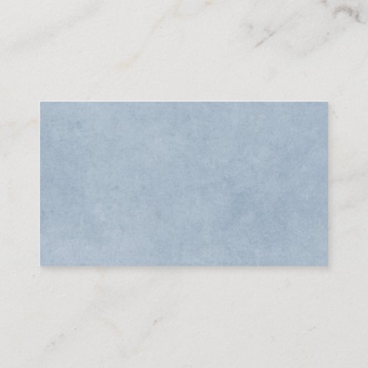 Logo en informatie bedrijf | Blauwe achtergrond op Visitekaartje (Achterkant)