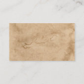 Logo en informatie bedrijf | Bruine achtergrond op Visitekaartje (Achterkant)