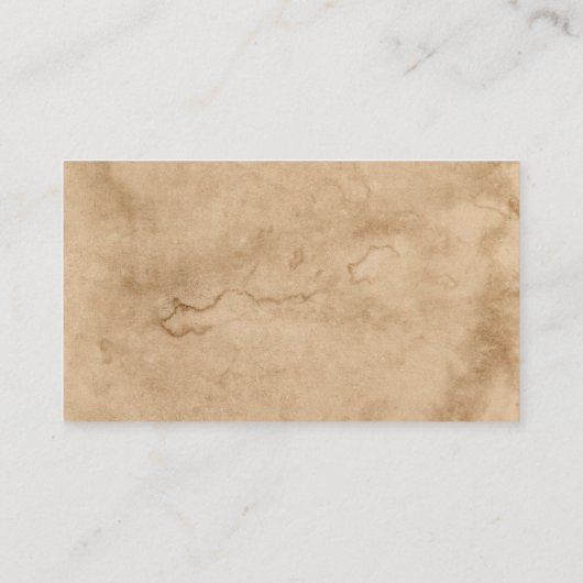 Logo en informatie bedrijf | Bruine achtergrond op Visitekaartje (Achterkant)