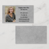 Logo en informatie bedrijf | Grijze achtergrond op Visitekaartje (Voorkant / Achterkant)