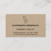 Logo- en Kantoor-uurkaarten voor chiropractische b Visitekaartje (Voorkant)