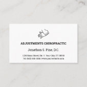 Logo- en Kantoor-uurkaarten voor chiropractische b Visitekaartje (Voorkant)