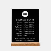 LOGO en kantooruren | Acrylteken Acryl Bord (Voorkant)