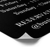 LOGO en kantooruren | Black | Poster (Hoek)