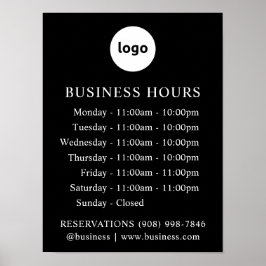 LOGO en kantooruren | Black | Poster