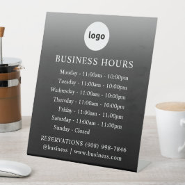LOGO en openingsuren | Gradiënt | Staand bord Reclamebord Met Voetstuk