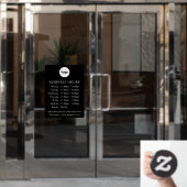 LOGO en openingsuren | Maatwerk decal sticker (Kantoordeur)