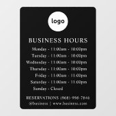 LOGO en openingsuren | op maat gemaakte sticker af (Vel)