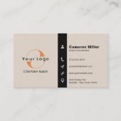 Logo en pictogrammen Minimale Corporate Profession Visitekaartje (Voorkant)