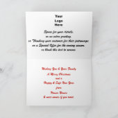 Logo- en promo-business prettige kerstcadeautjes feestdagen kaart (Binnen)