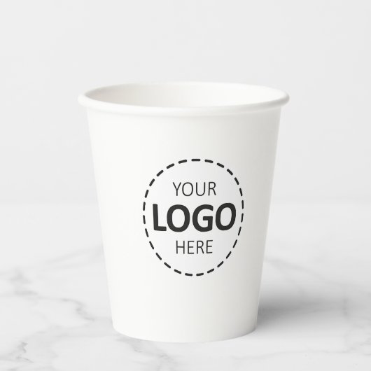 Logo en QR-code aangepaste papieren bekers (Voorkant)