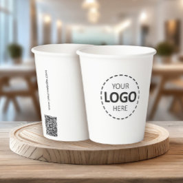 Logo en QR-code aangepaste papieren bekers