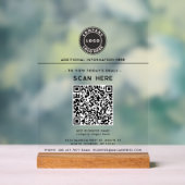 Logo en QR Code Business Promotie Advertentie Acryl Bord (Neutraal)