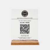 Logo en QR Code Business Promotie Advertentie Acryl Bord (Voorkant)