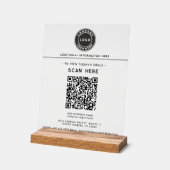 Logo en QR Code Business Promotie Advertentie Acryl Bord (Hoek)