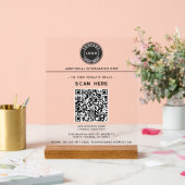 Logo en QR Code Business Promotie Advertentie Acryl Bord (Huwelijk)