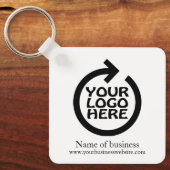 Logo en QR-code gepersonaliseerde zaken Sleutelhanger (Voorkant)