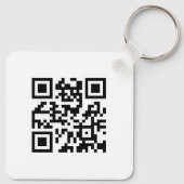 Logo en QR-code gepersonaliseerde zaken Sleutelhanger (Achterkant)