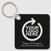 Logo en QR-code gepersonaliseerde zaken Sleutelhanger (Voorkant)