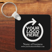 Logo en QR-code gepersonaliseerde zaken Sleutelhanger (Voorkant)