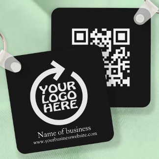 Logo en QR-code gepersonaliseerde zaken Sleutelhanger