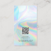 Logo- en QR-code Holographic Earning Display Kaart Visitekaartje (Achterkant)