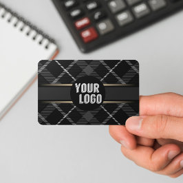 Logo- en QR-code Kool Grijze gedept Matig Visitekaartje