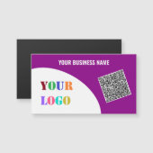 Logo en QR-code magnetische visitekaartjes (Voorkant / Achterkant)